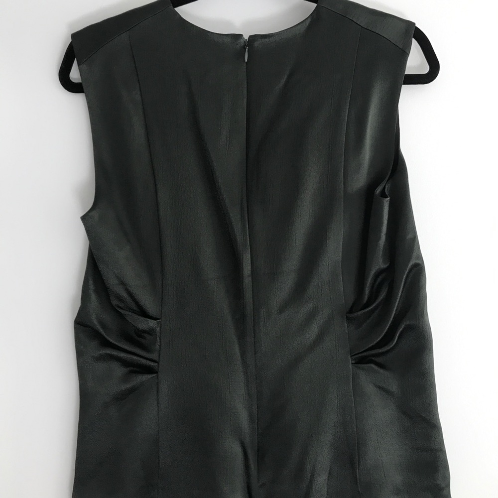 COS hunter green satin sleeveless top. NWT. 10.